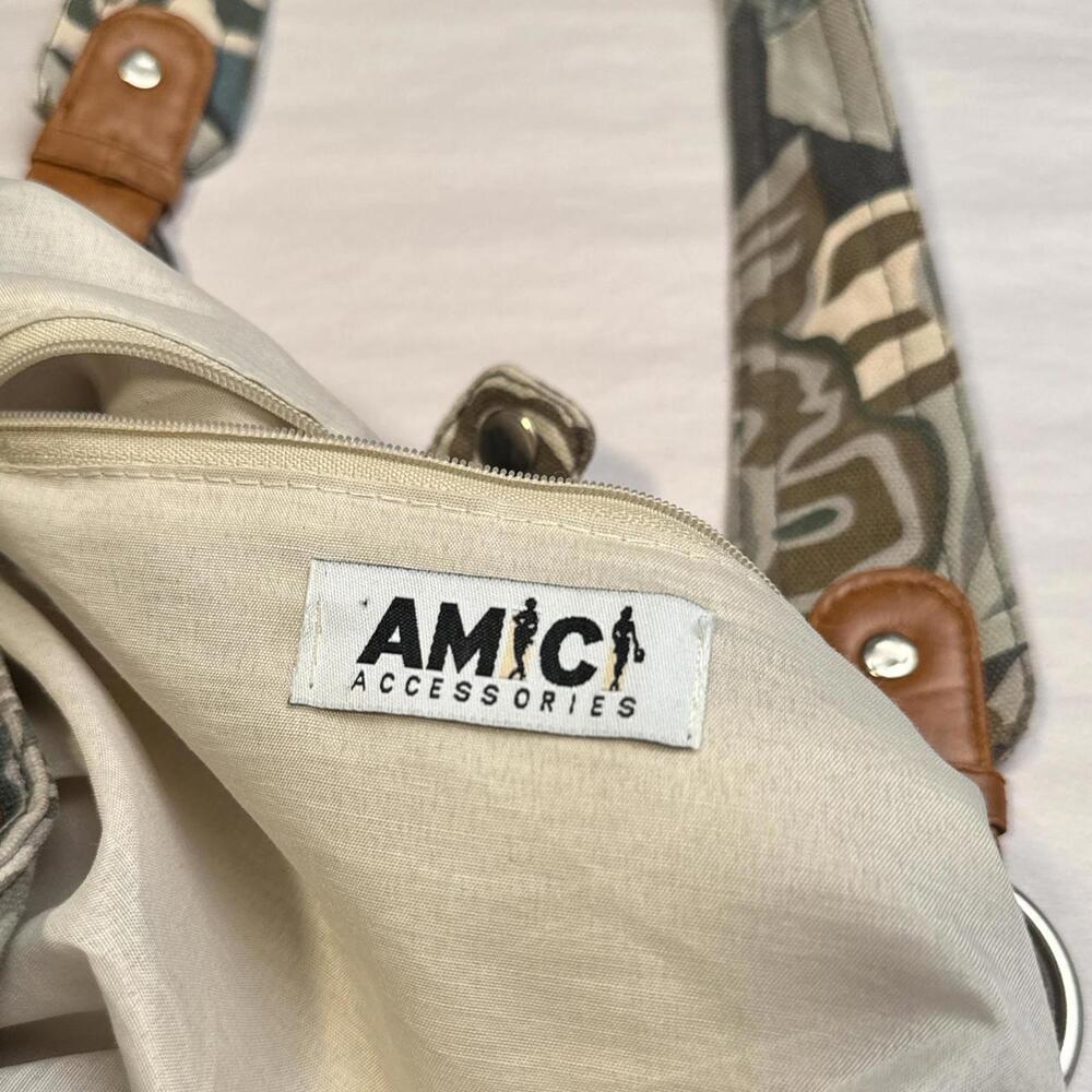 Vintage 2000s AMICI Floral Canvas Boho Tote Bag - Picture 5 of 6